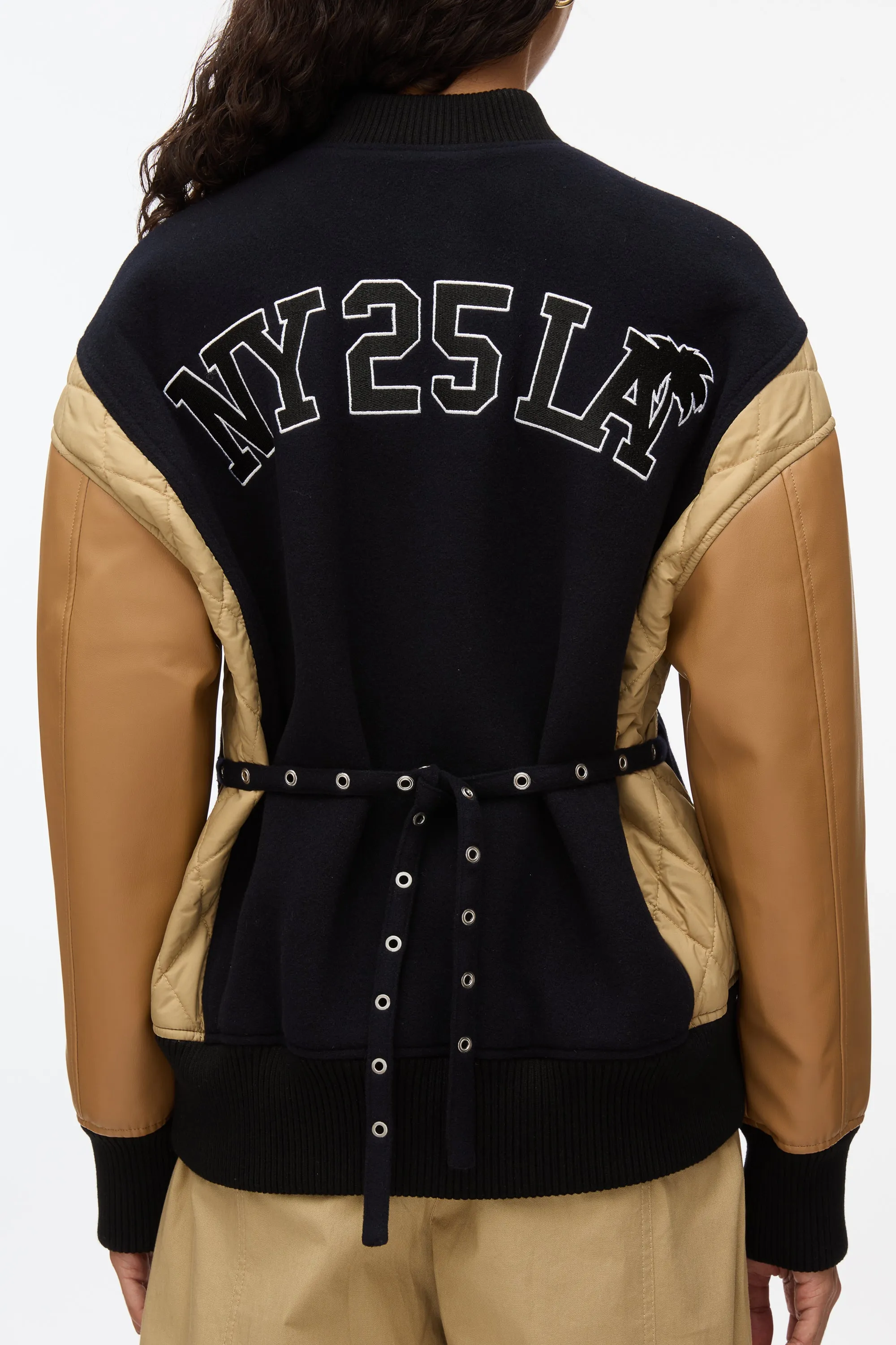 3.1 x Shopbop Boxy Varsity Jacket W Ties