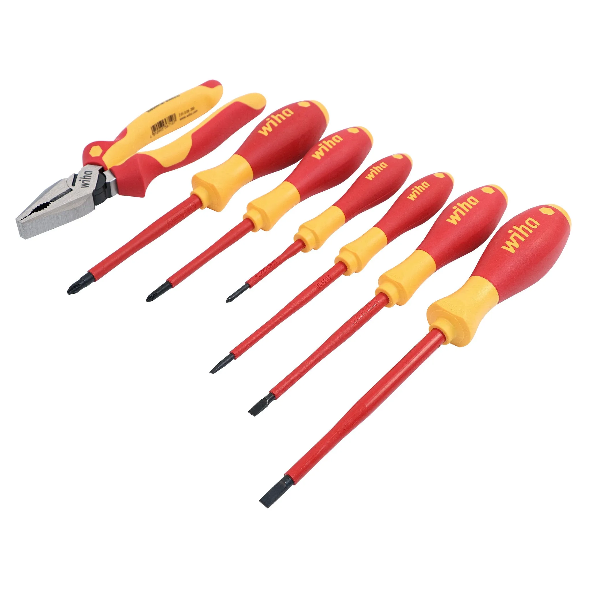 7 Piece Insulated SoftFinish Screwdriver and Combination Plier Set