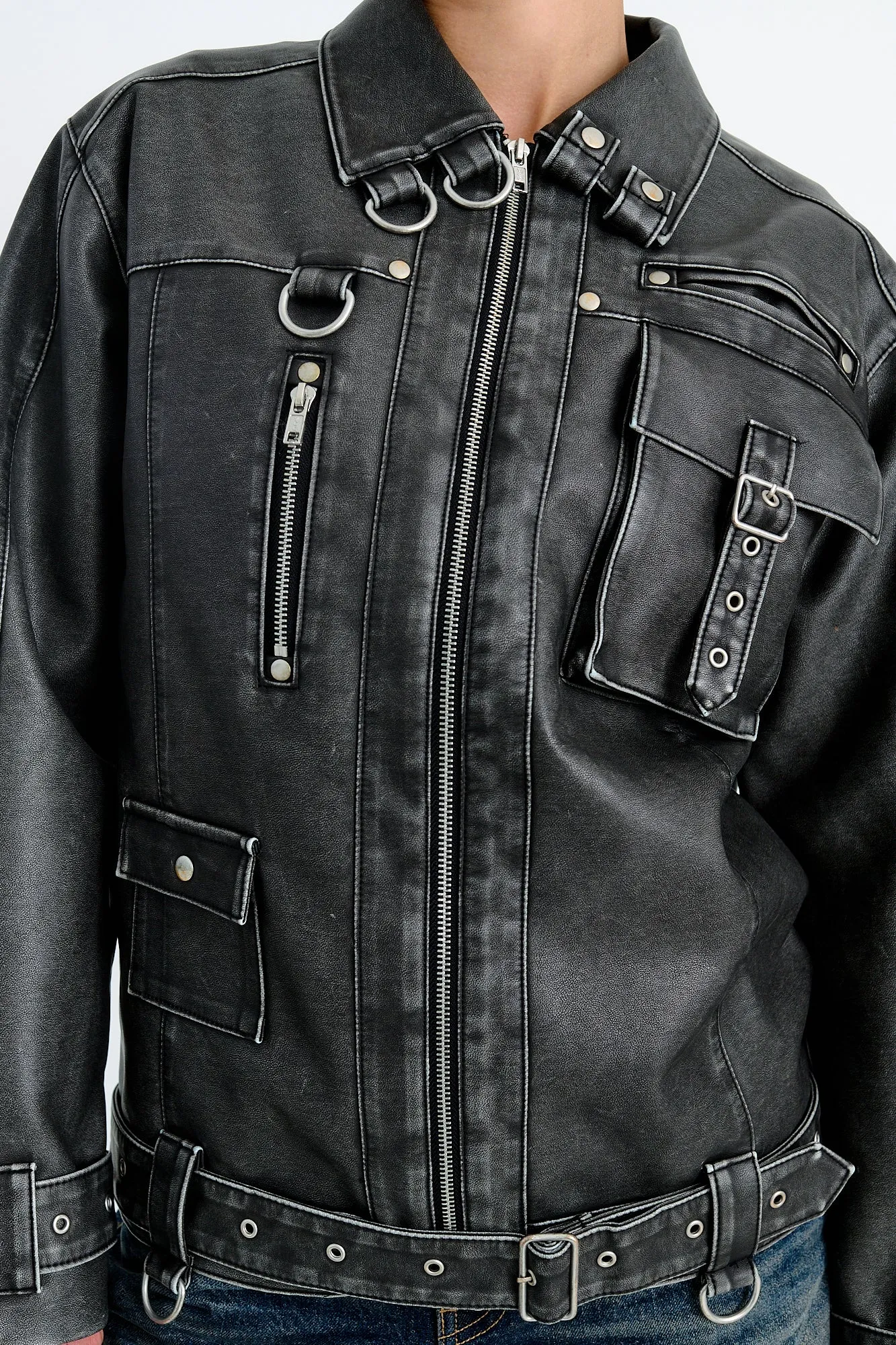 Ace Faux Leather Jacket