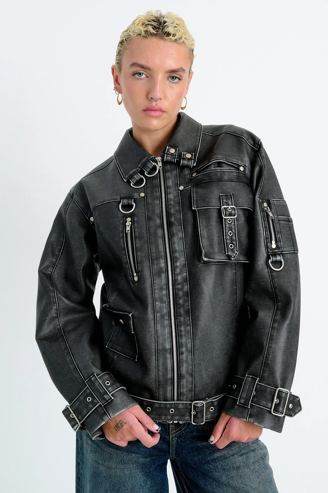 Ace Faux Leather Jacket