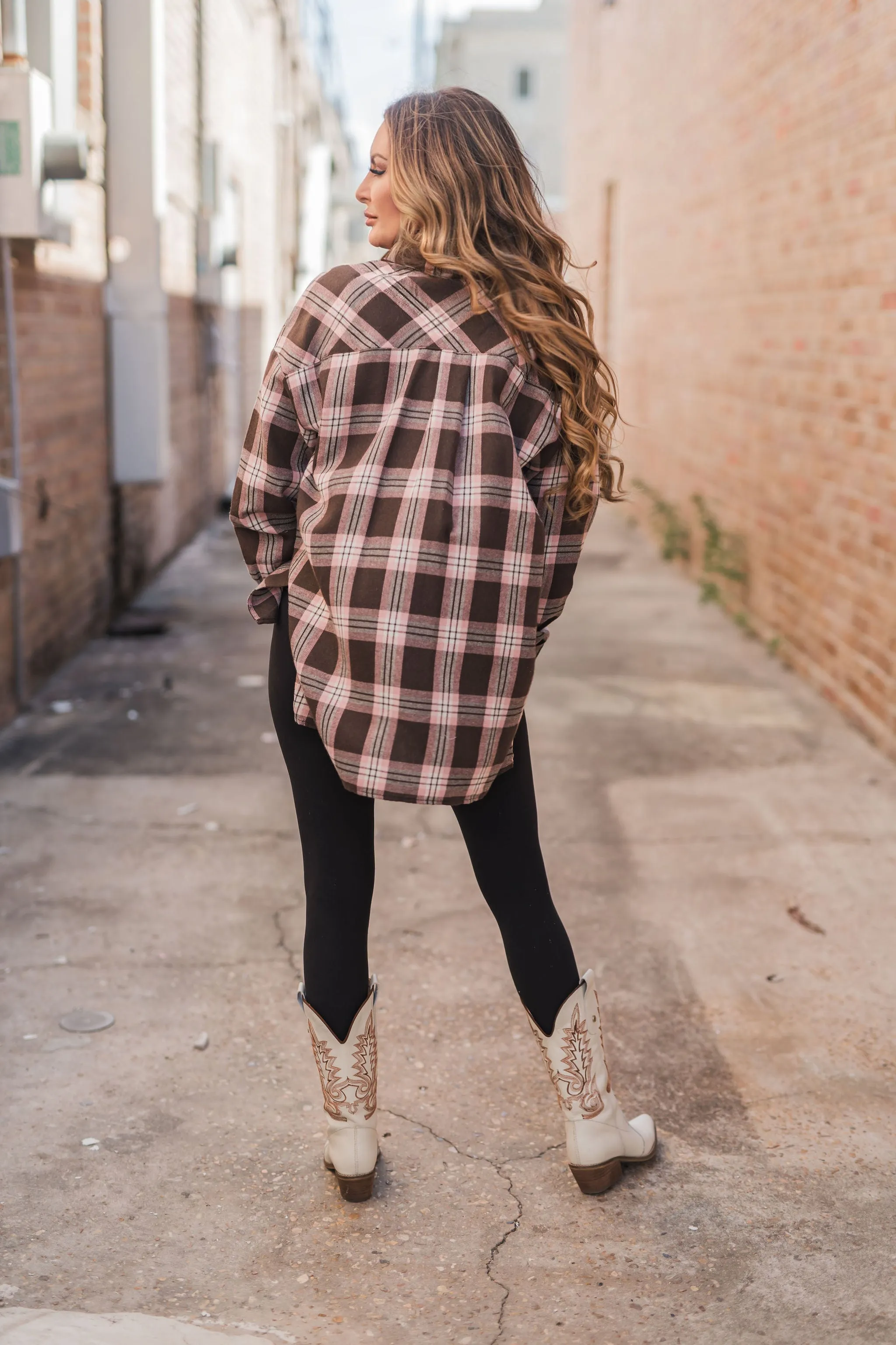 Addyson Camel Plaid Top