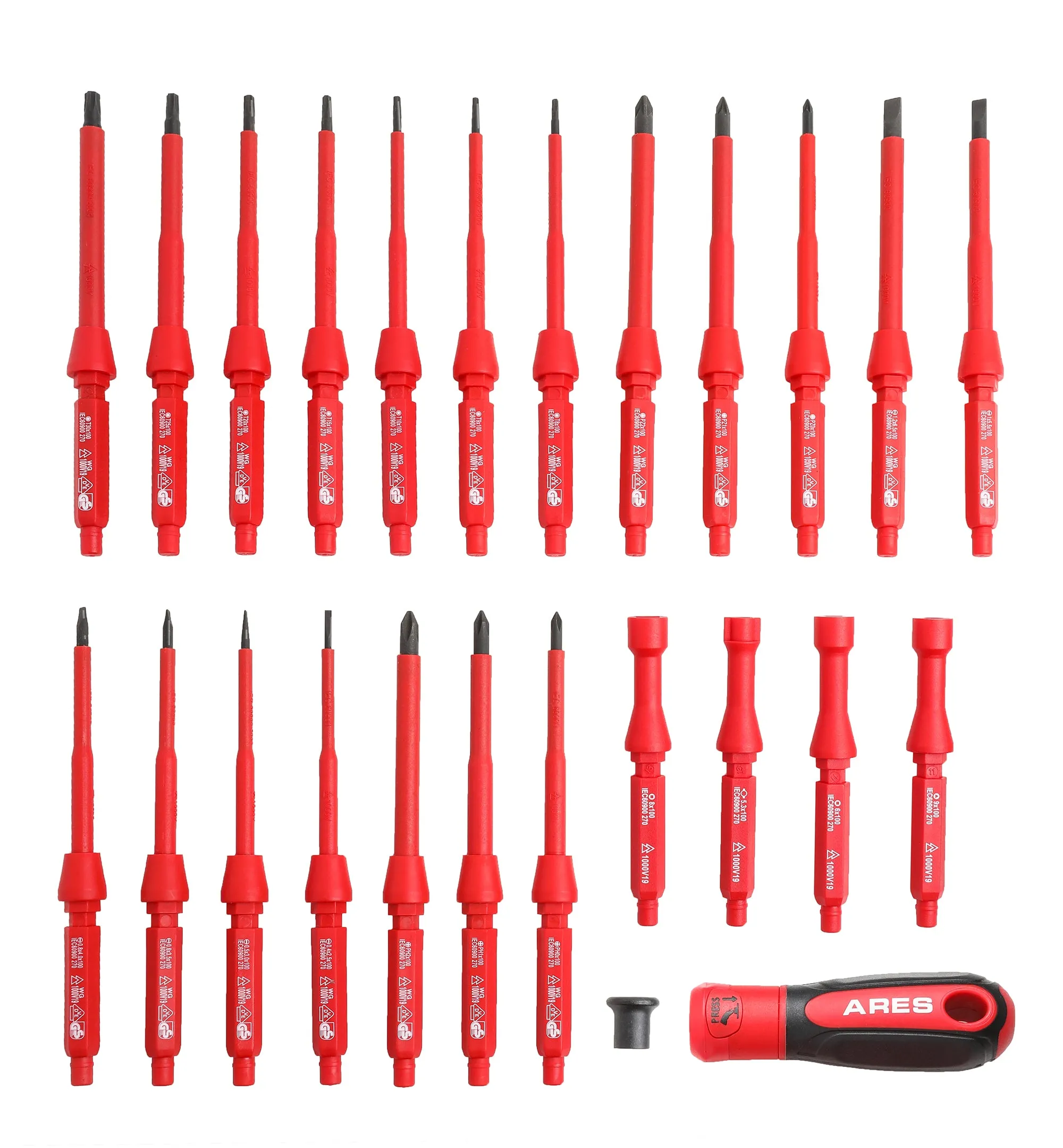 ARES 19004 - 37-Piece Insulated Electrical Tool Set