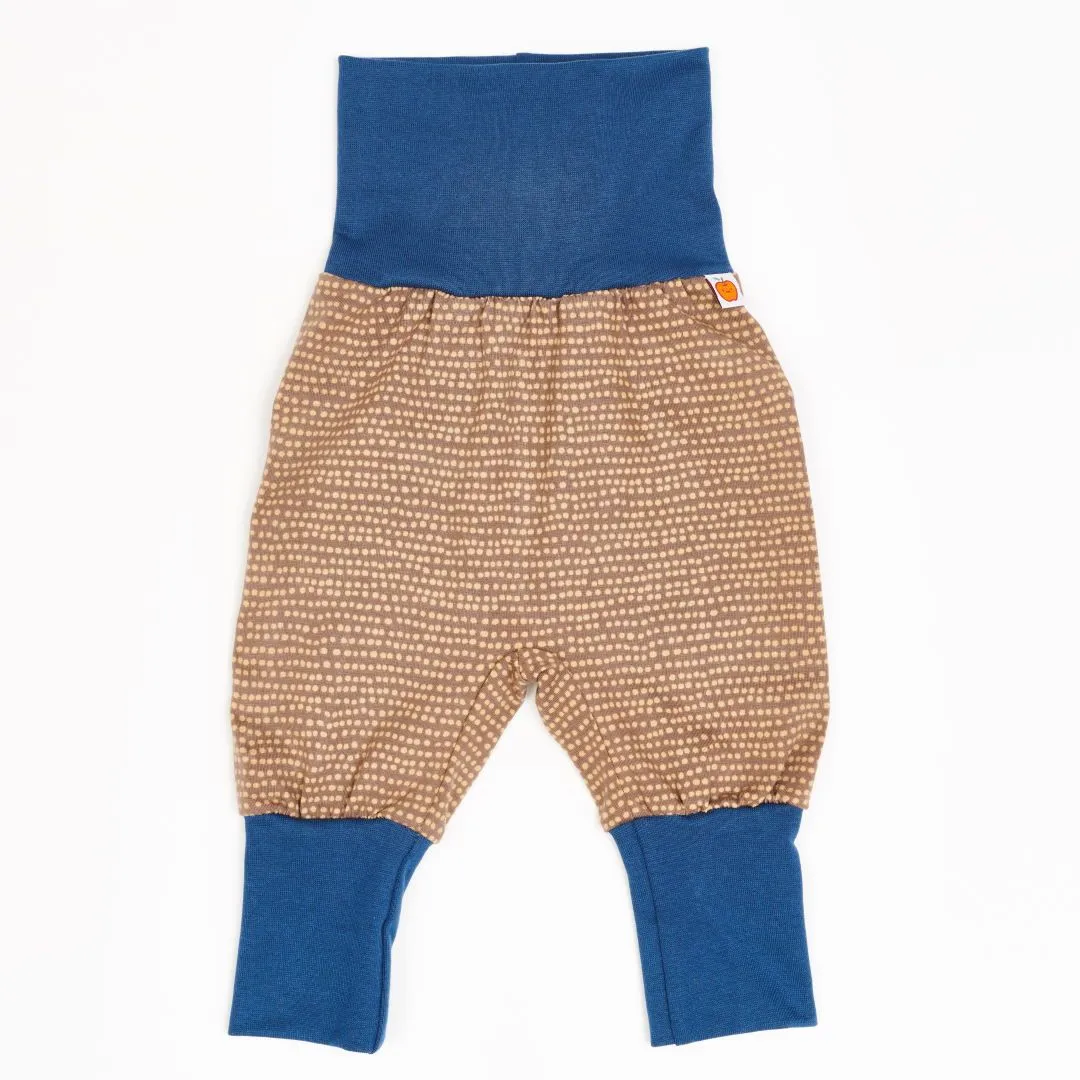 Baby pants "Dotted Lines Taupe/Indigo"