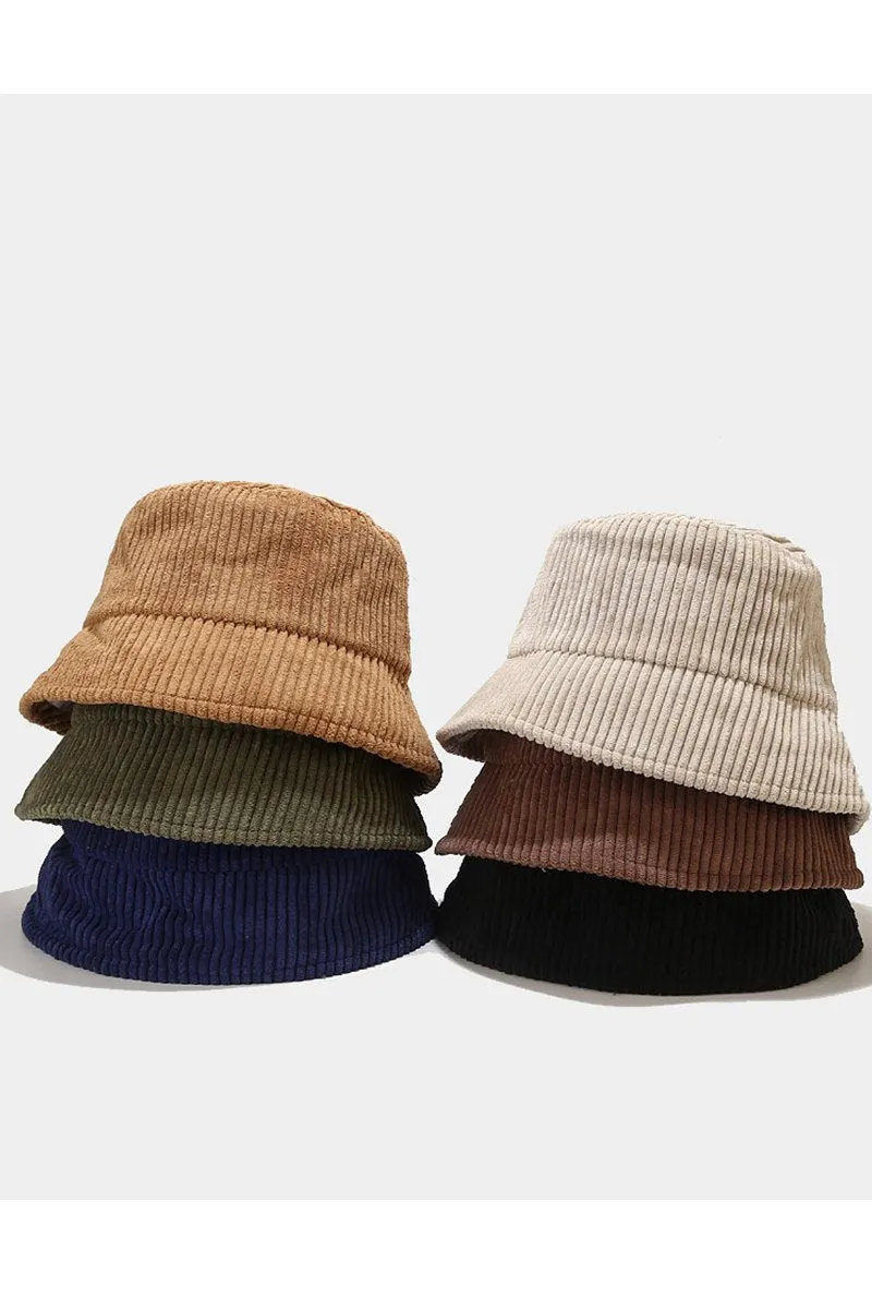 BASIC CORDUROY FISHERMAN BUCKET HAT