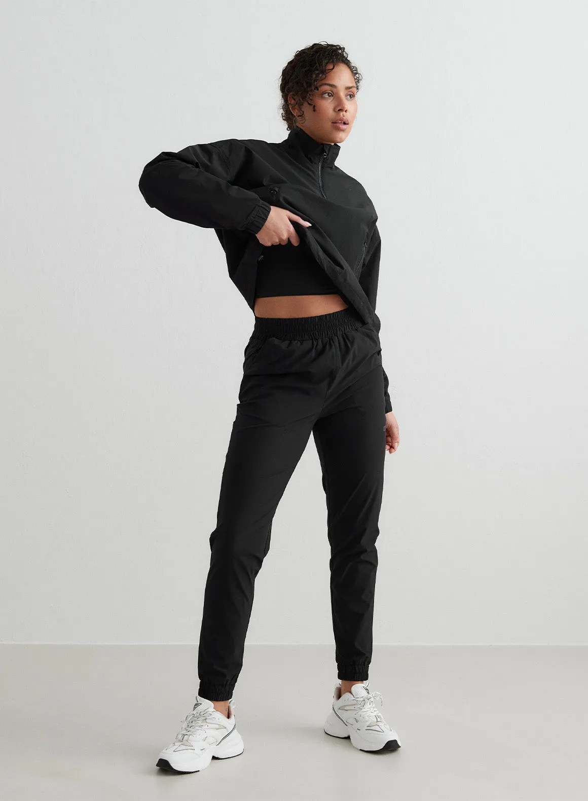 Black Windbreaker Pants