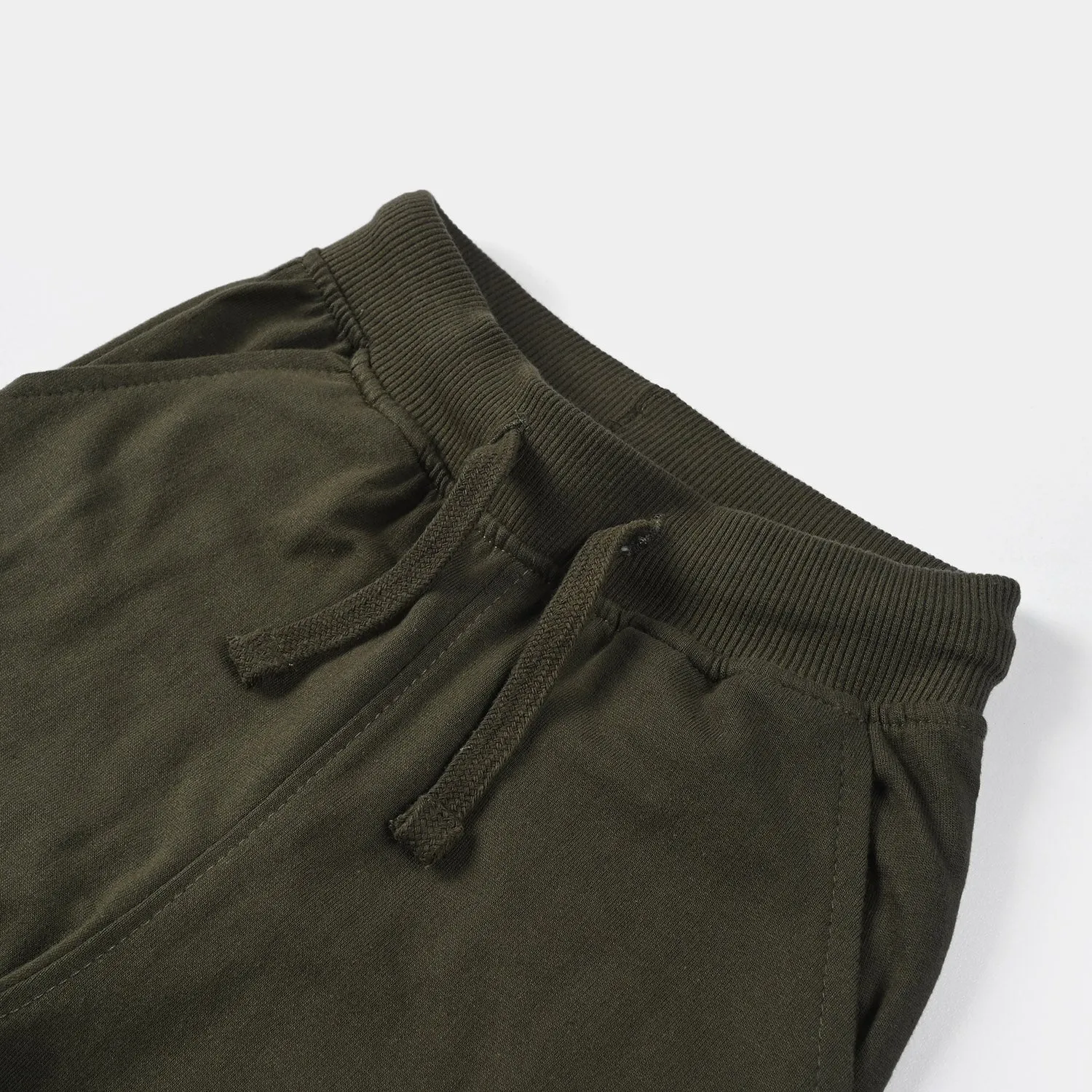 Boys Cotton Terry Pyjama Basic-C.Olive