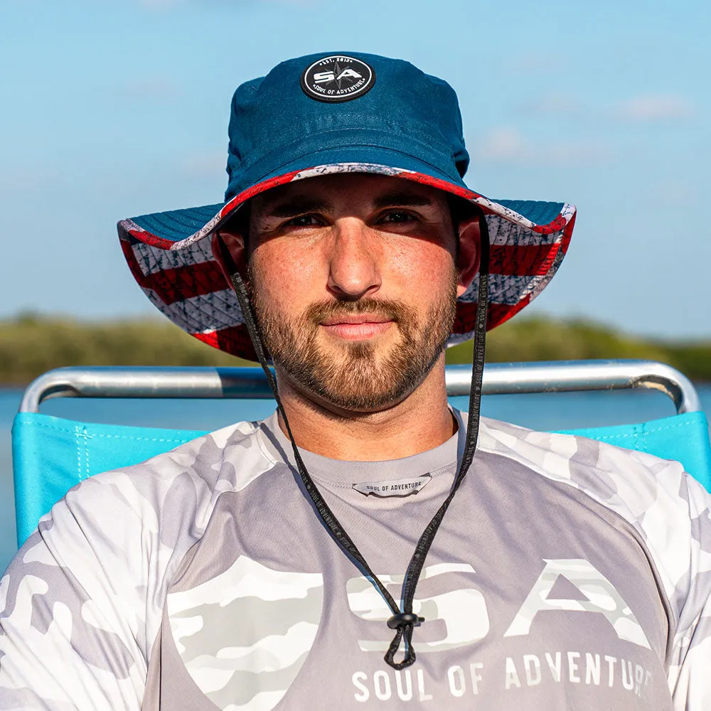 Bucket Hat | American Flag | Navy 2.0