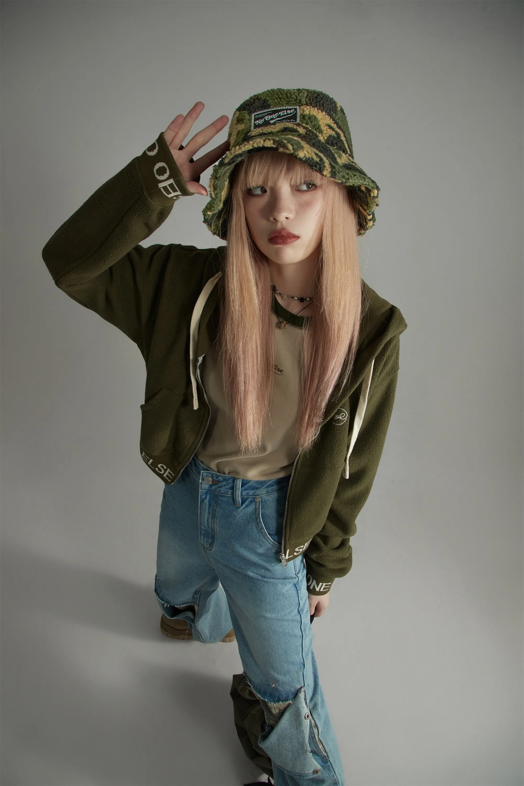 Camouflage Fleece Bucket Hat