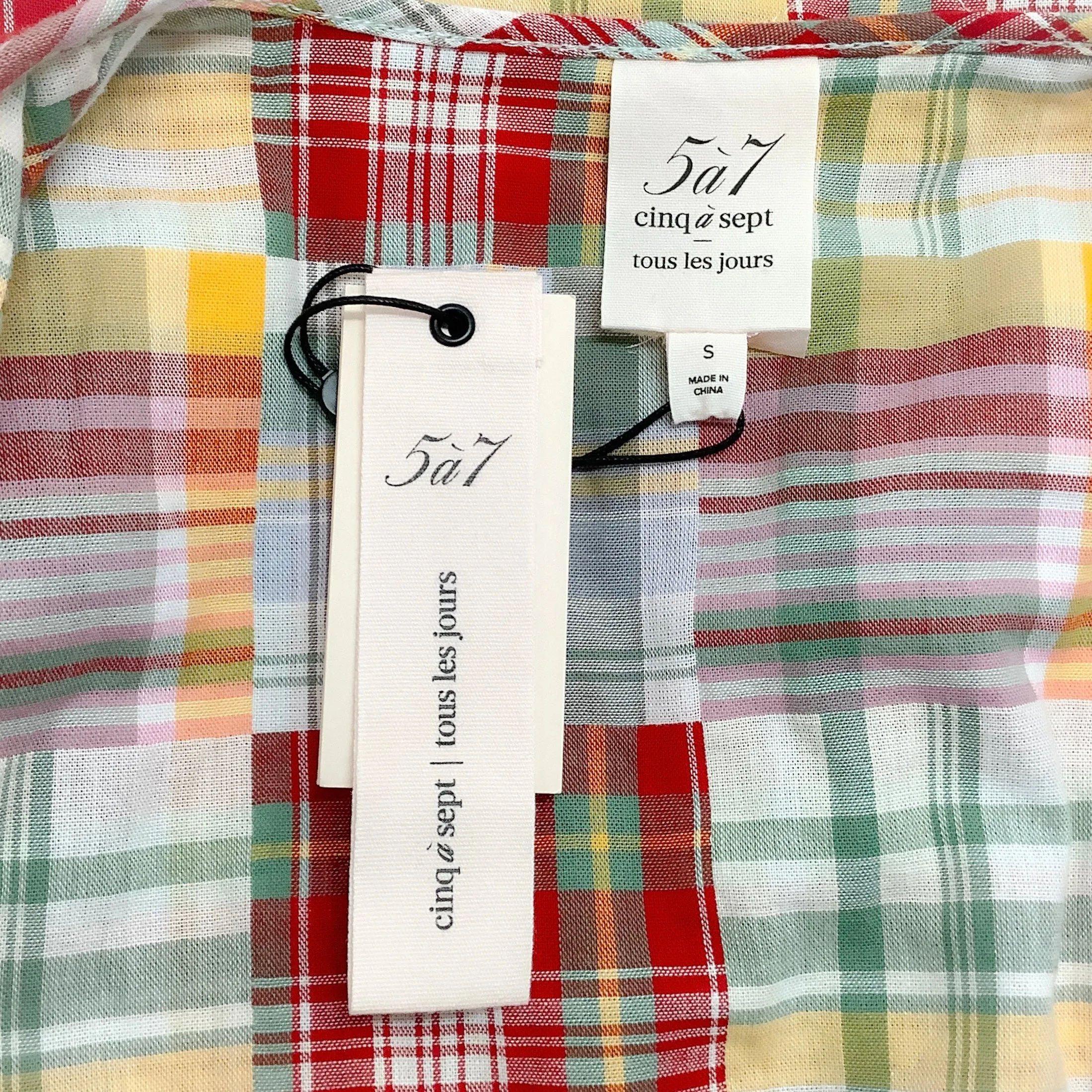 Cinq à Sept Multi Meadow Plaid Triss Jacket