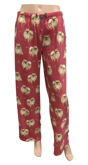 Dog Print Lounge Pants - Pomeranian