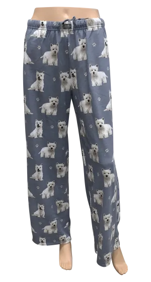 Dog Print Lounge Pants - Westie