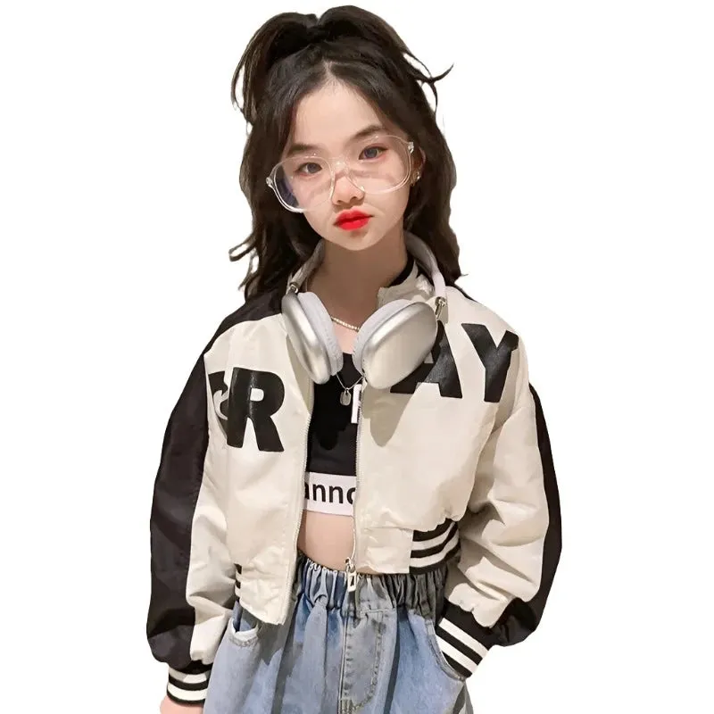 Gray Short Varsity Jacket