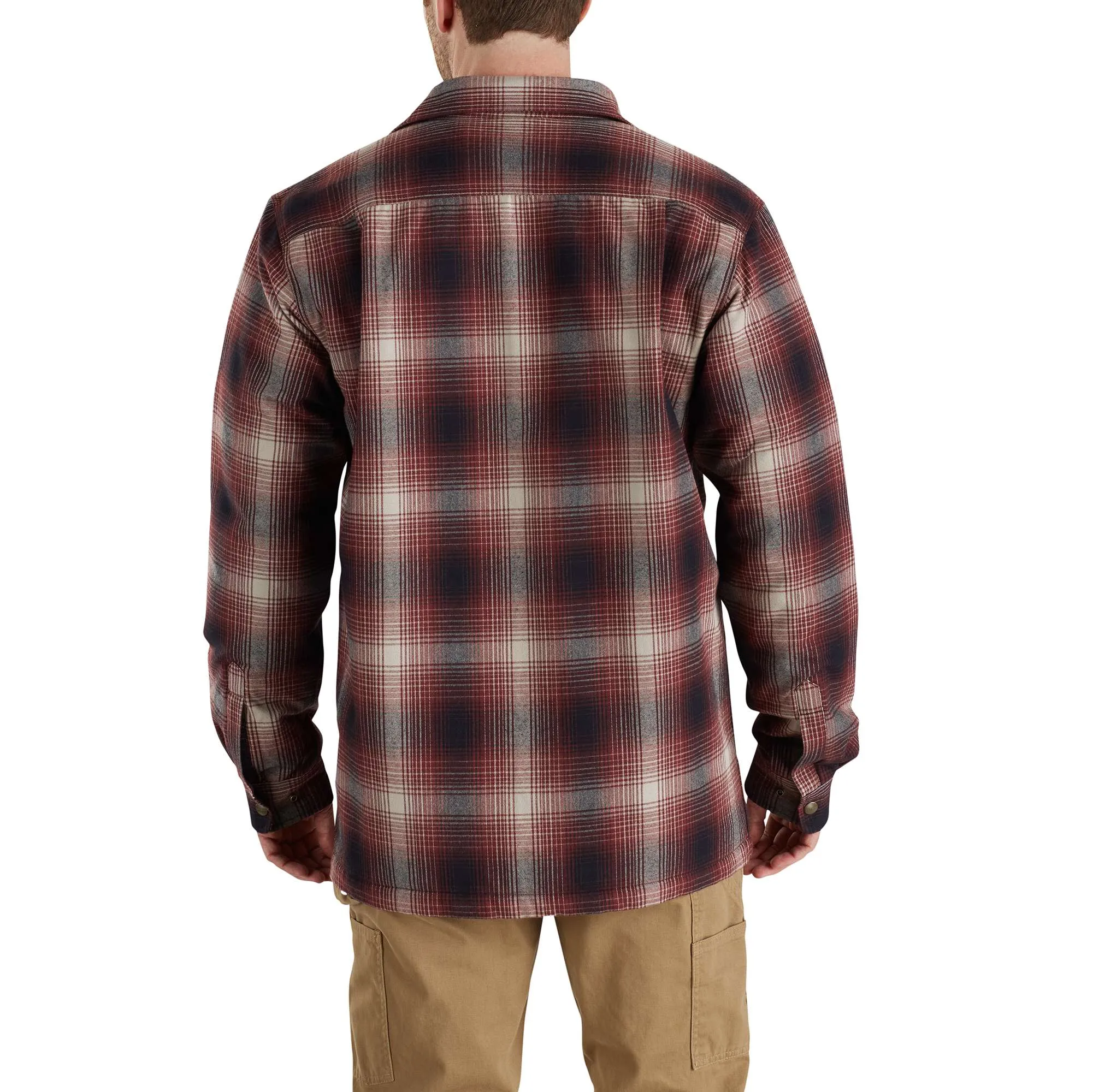 Hubbard Sherpa-Lined Plaid Flannel Shirt Jac