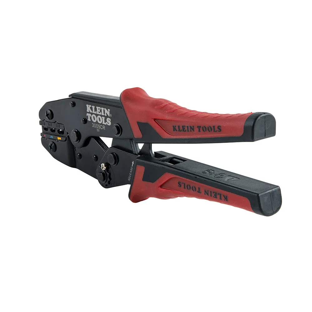 Klein 3005CR Ratcheting Crimper, 10-22 AWG - Insulated Terminals