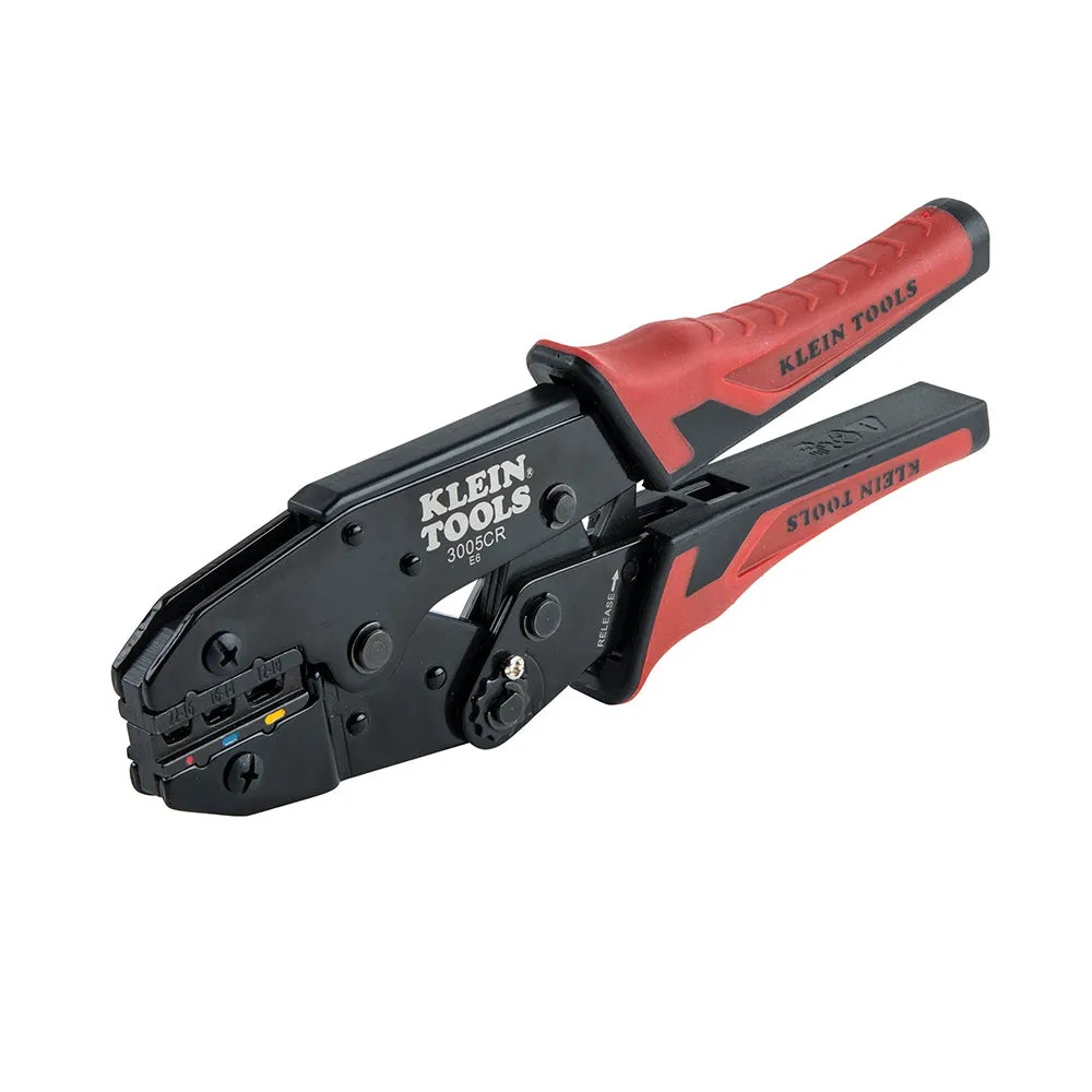 Klein 3005CR Ratcheting Crimper, 10-22 AWG - Insulated Terminals