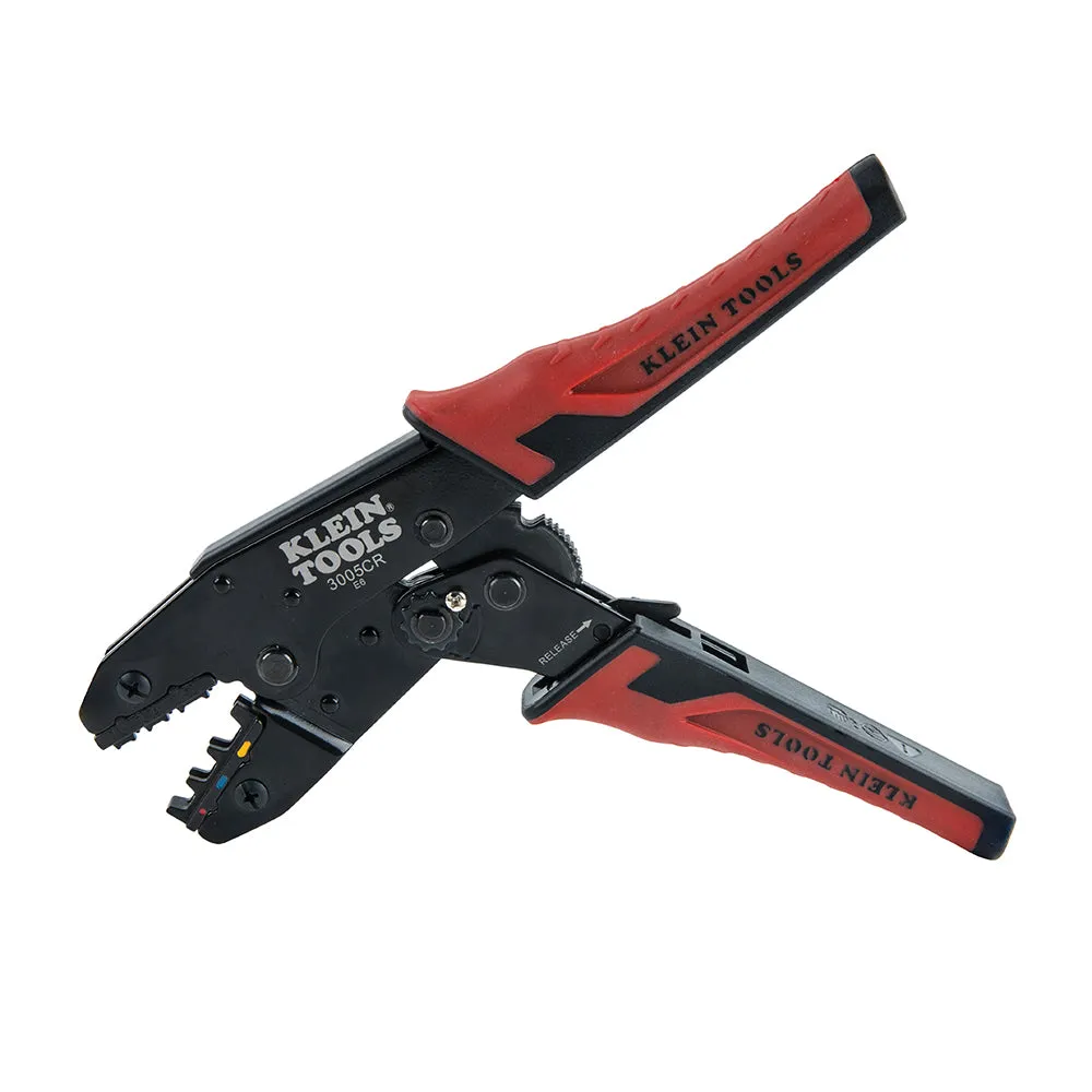 Klein 3005CR Ratcheting Crimper, 10-22 AWG - Insulated Terminals