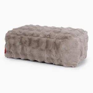 Large Footstool - Bubble Faux Fur Mink