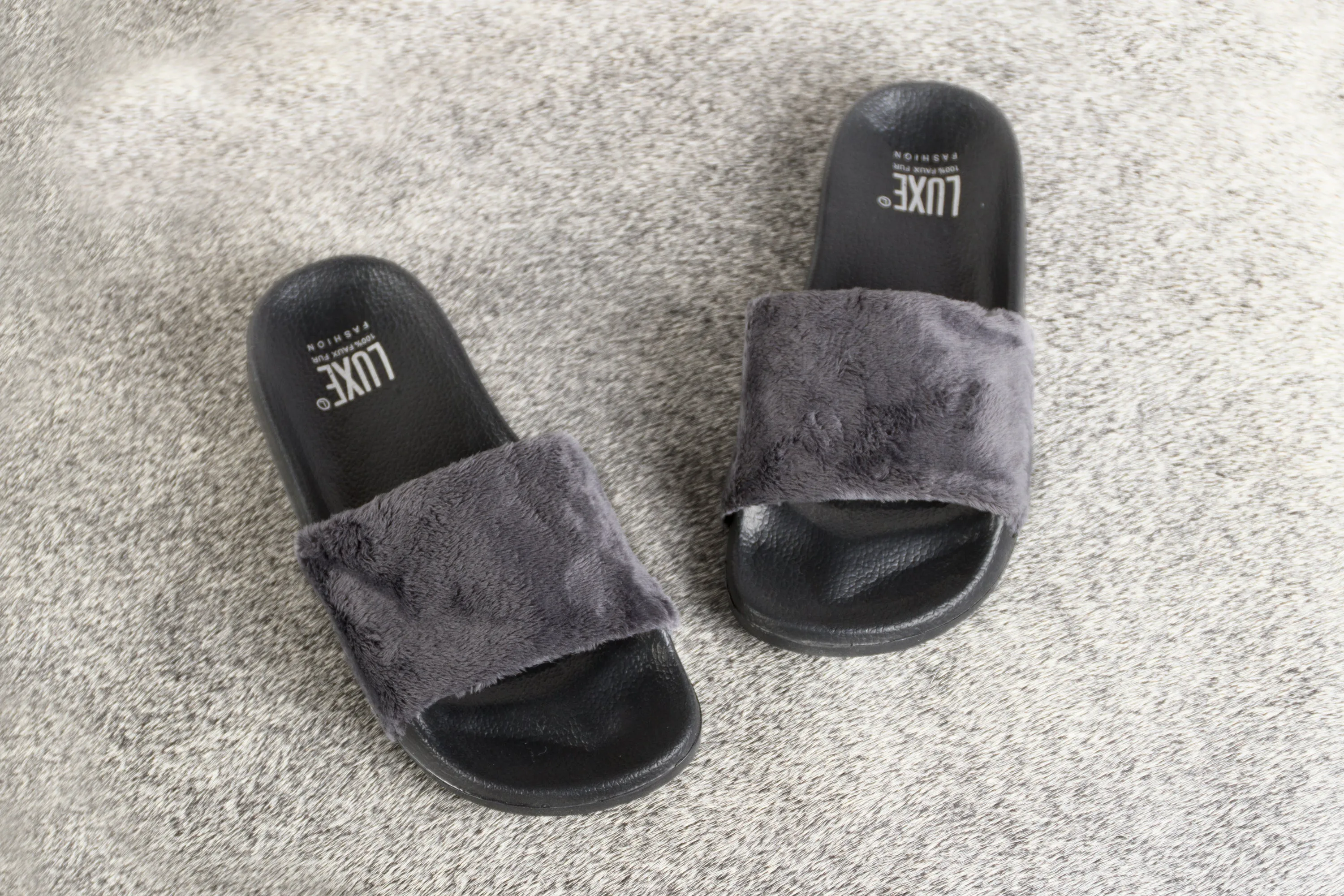 Luxe Fashion Classic Faux Sheepskin Women Slides-1-Piece