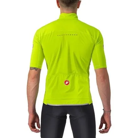 Men's Castelli Perfetto RoS 2 Wind Short Sleeve Jersey, Electric Lime