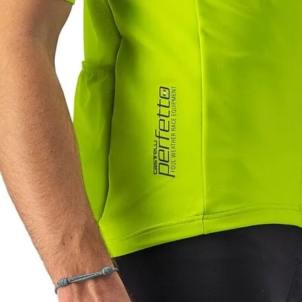 Men's Castelli Perfetto RoS 2 Wind Short Sleeve Jersey, Electric Lime