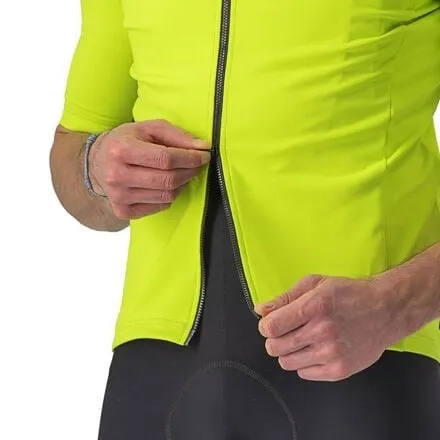 Men's Castelli Perfetto RoS 2 Wind Short Sleeve Jersey, Electric Lime