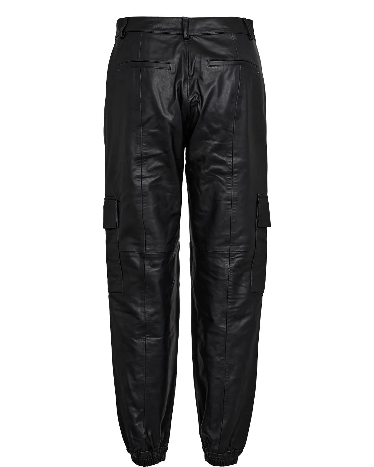 NUCAREN LEATHER PANTS - Caviar