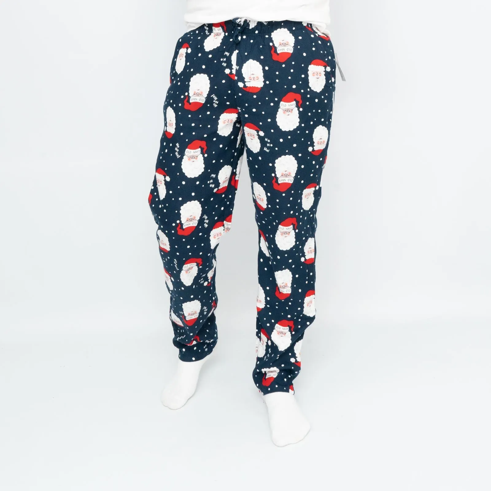 Old Navy Mens Santa Christmas Navy Pyjama Bottoms