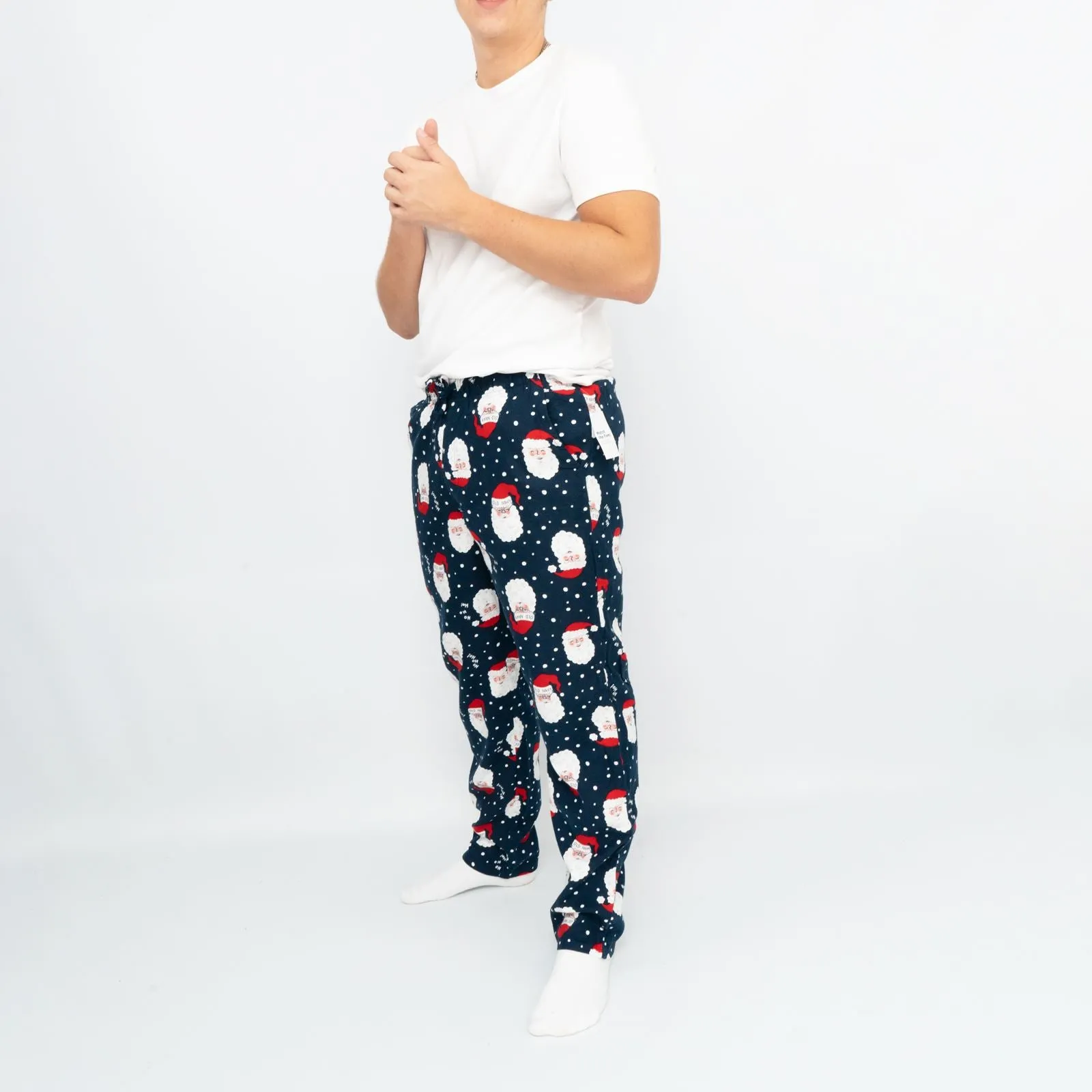 Old Navy Mens Santa Christmas Navy Pyjama Bottoms