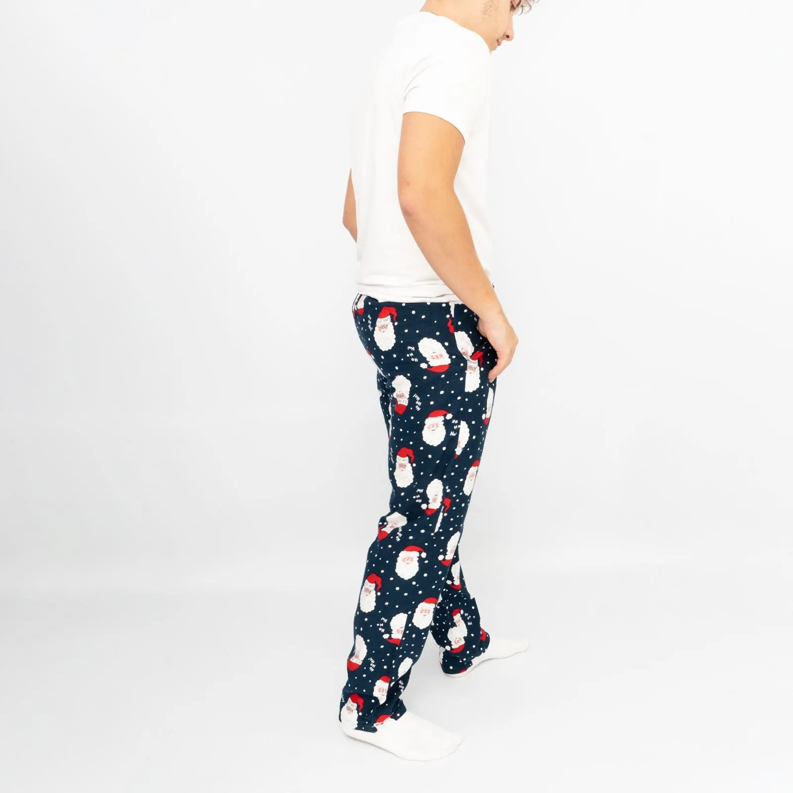 Old Navy Mens Santa Christmas Navy Pyjama Bottoms