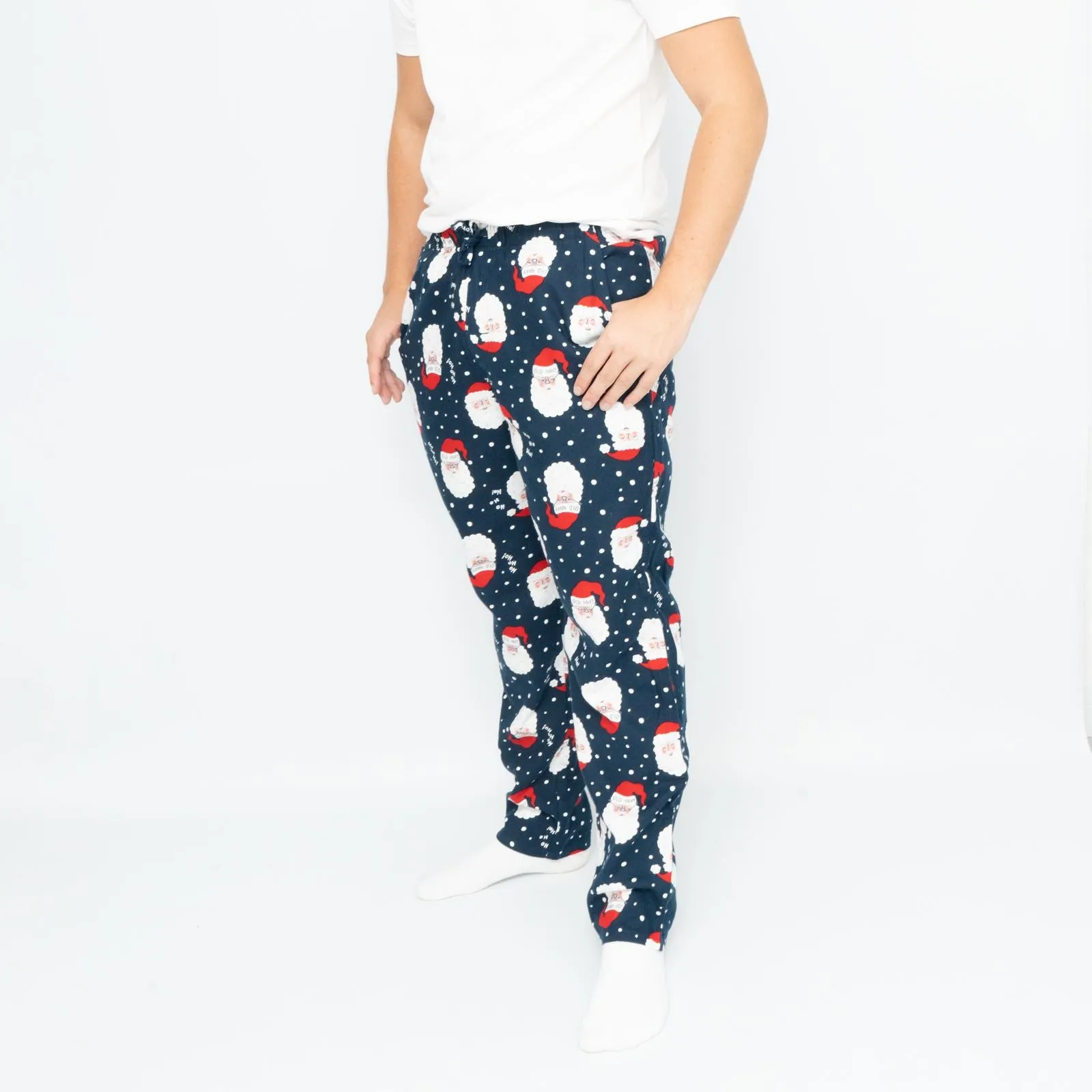 Old Navy Mens Santa Christmas Navy Pyjama Bottoms