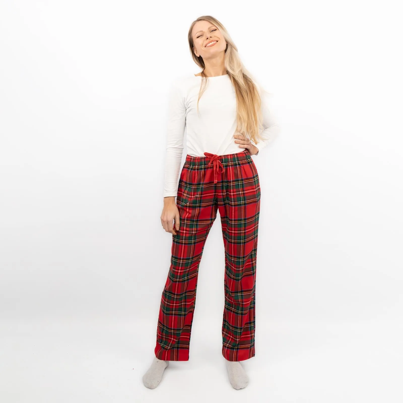 Old Navy Womens Red Plaid Tartan PJ Style Bottoms