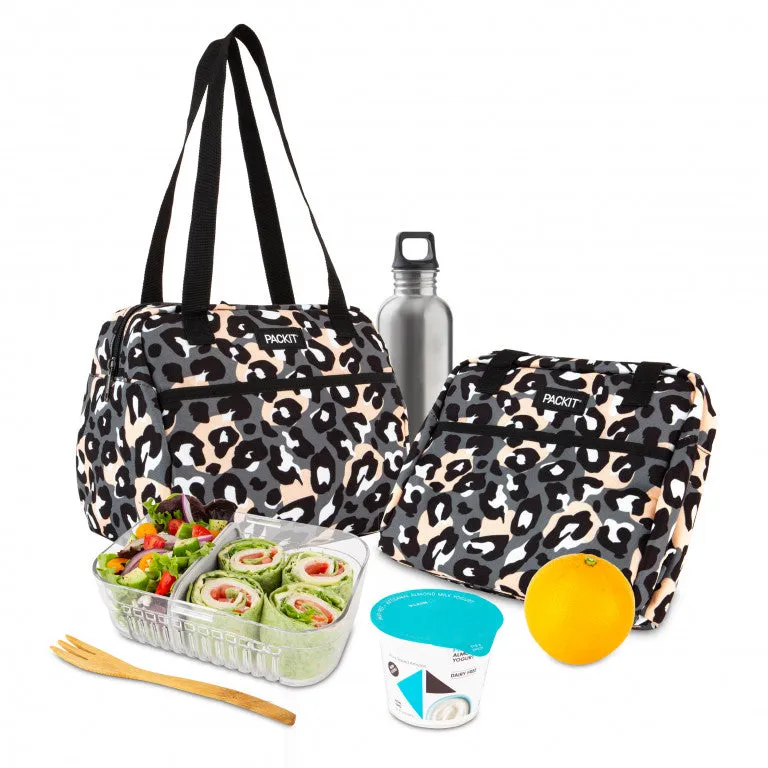 PackIt Freezable Hampton Bag - Leopard Grey