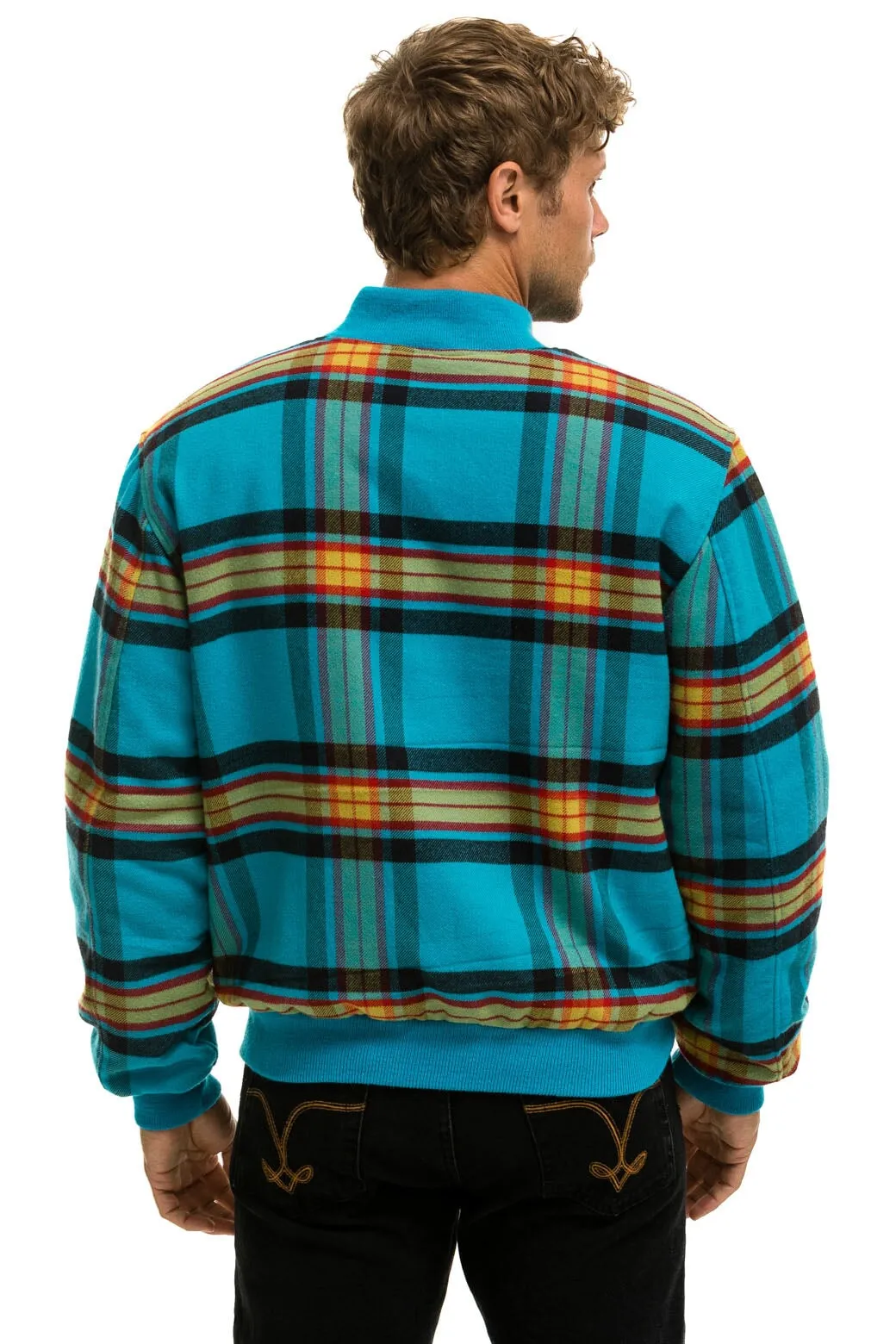 PLAID UNISEX VARSITY JACKET - JACKSON PLAID