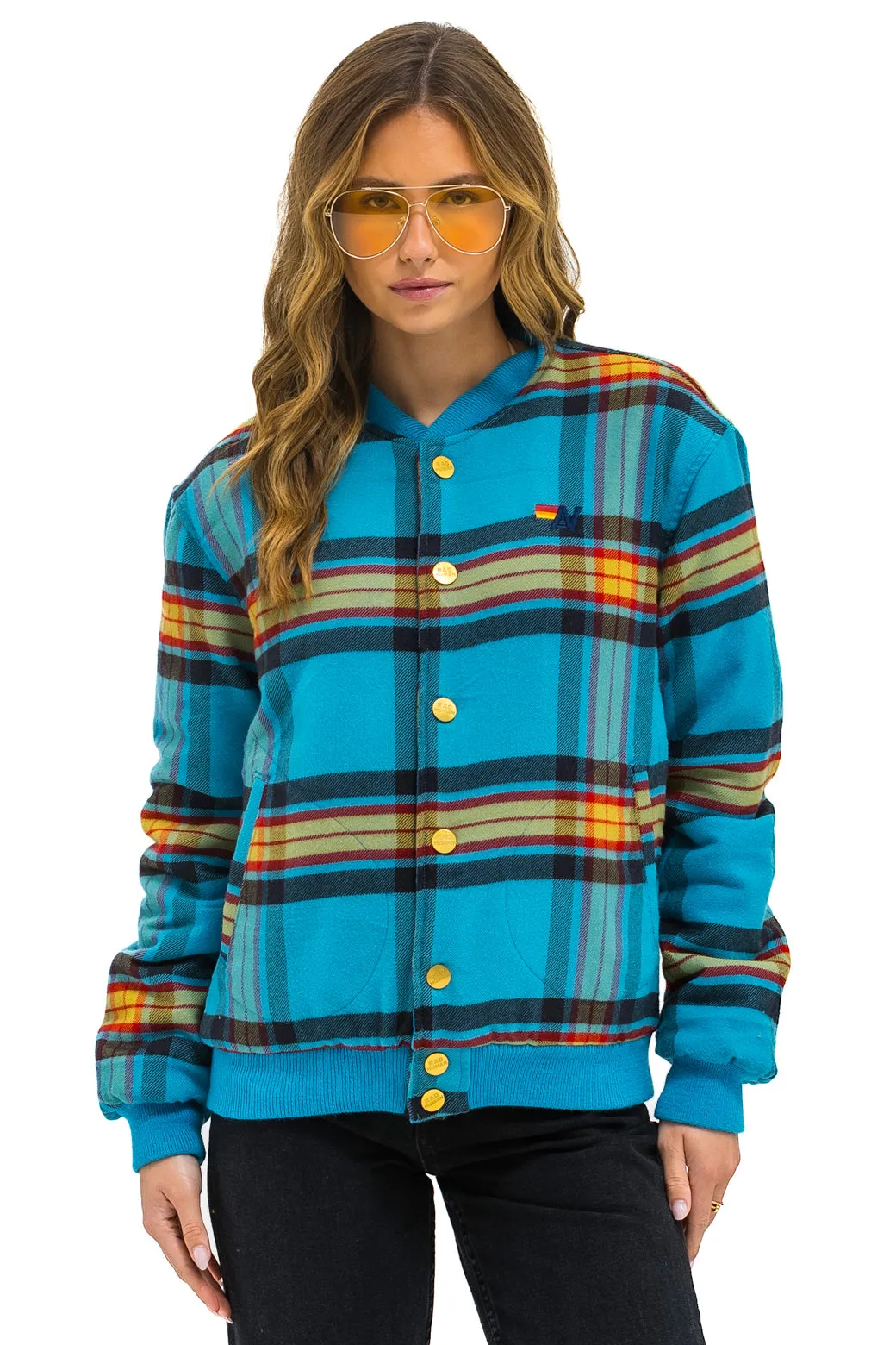 PLAID UNISEX VARSITY JACKET - JACKSON PLAID