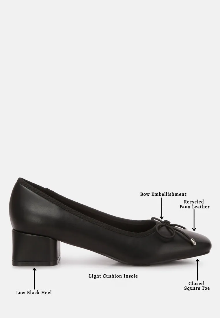 Sienna Low Block Heel Ballerinas