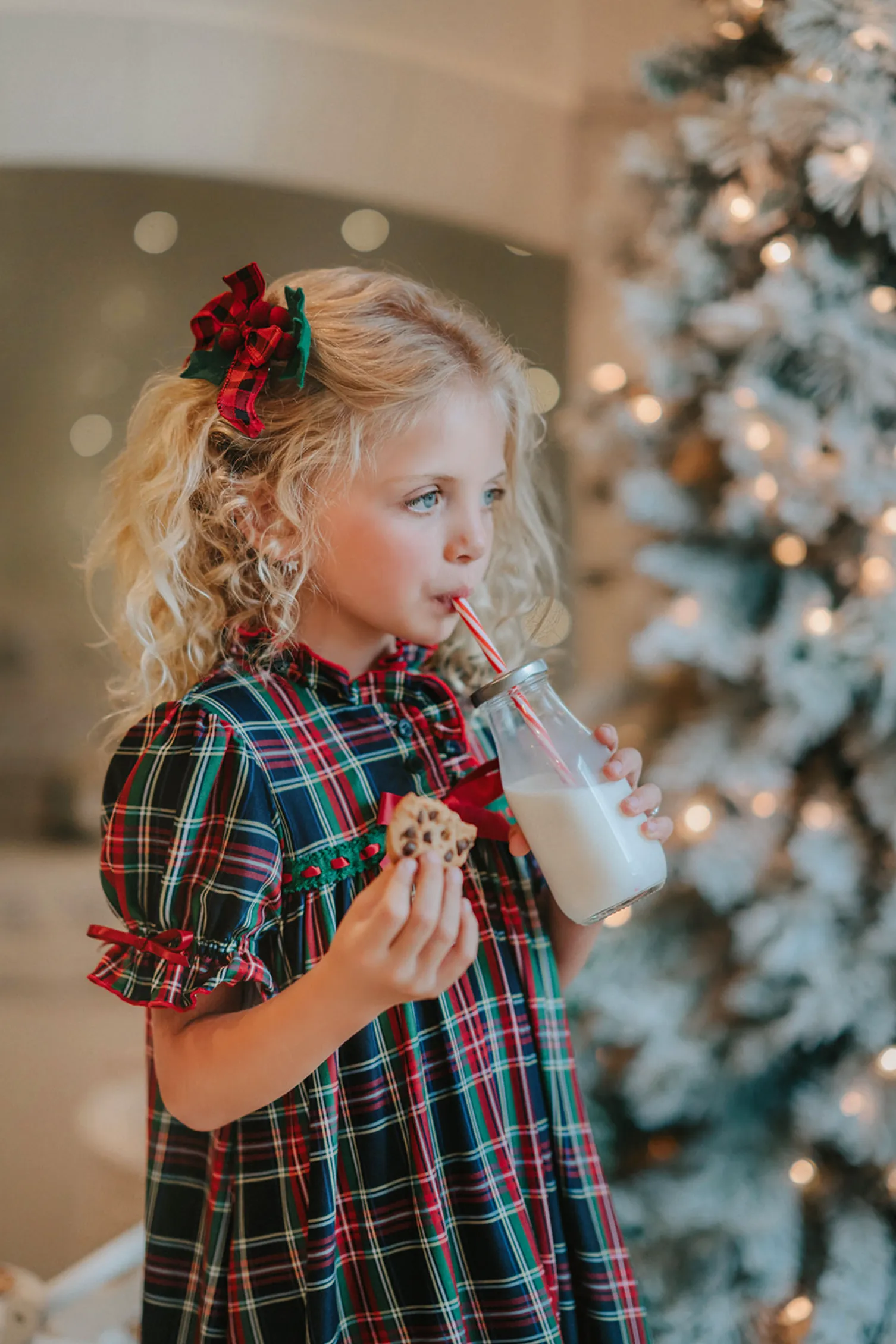 The Original Clara Nutcracker Gown in Black Plaid