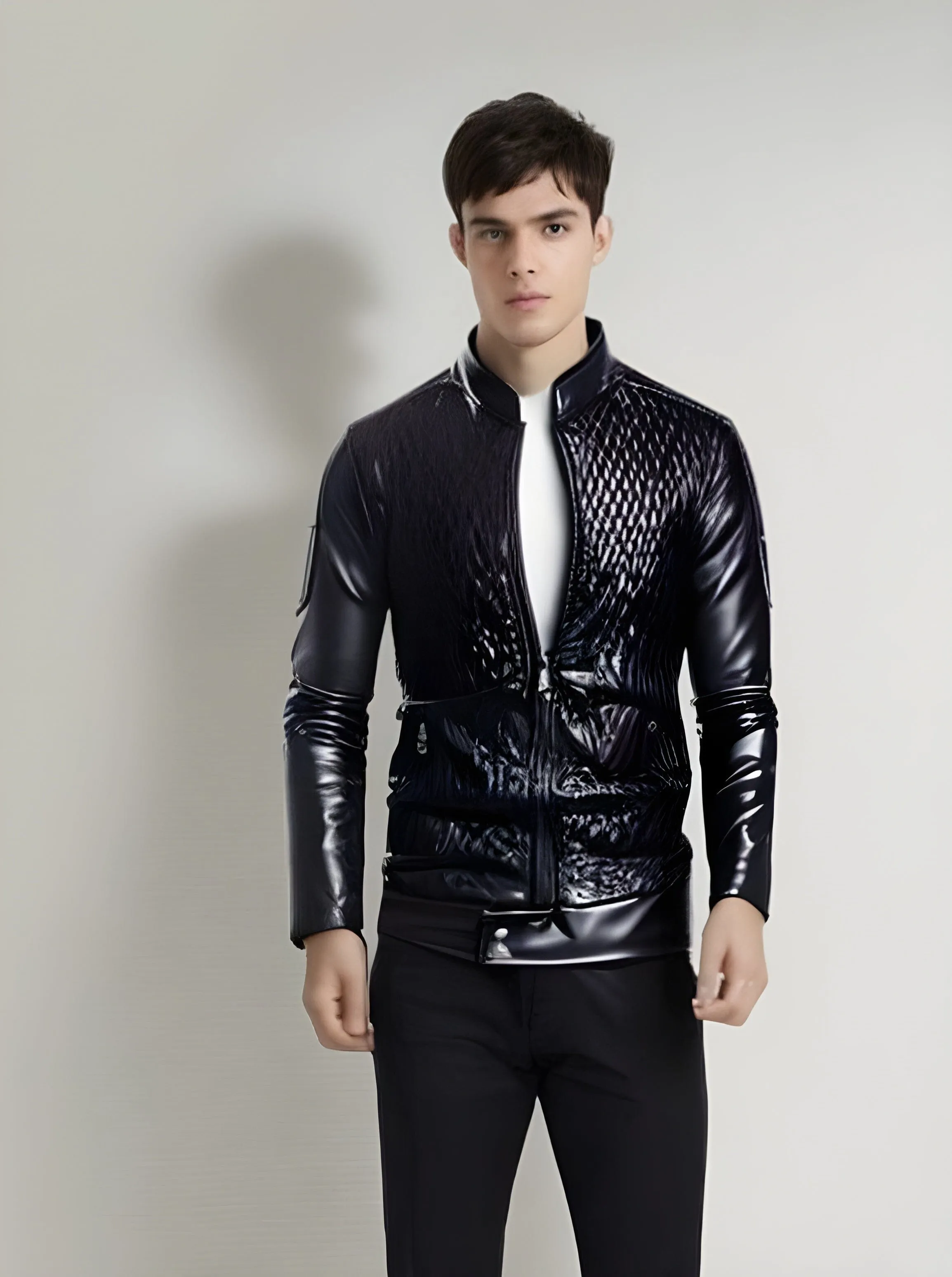 The Rico Faux Leather Moto Jacket - Black