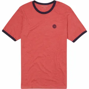 Tomato Red & Navy Tri-Blend Varsity Ringer T-Shirt