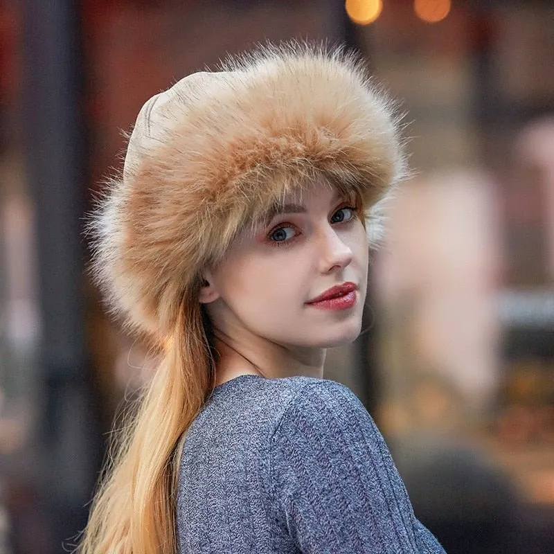 Ushanka Hat With Unqiue Faux Fur Design