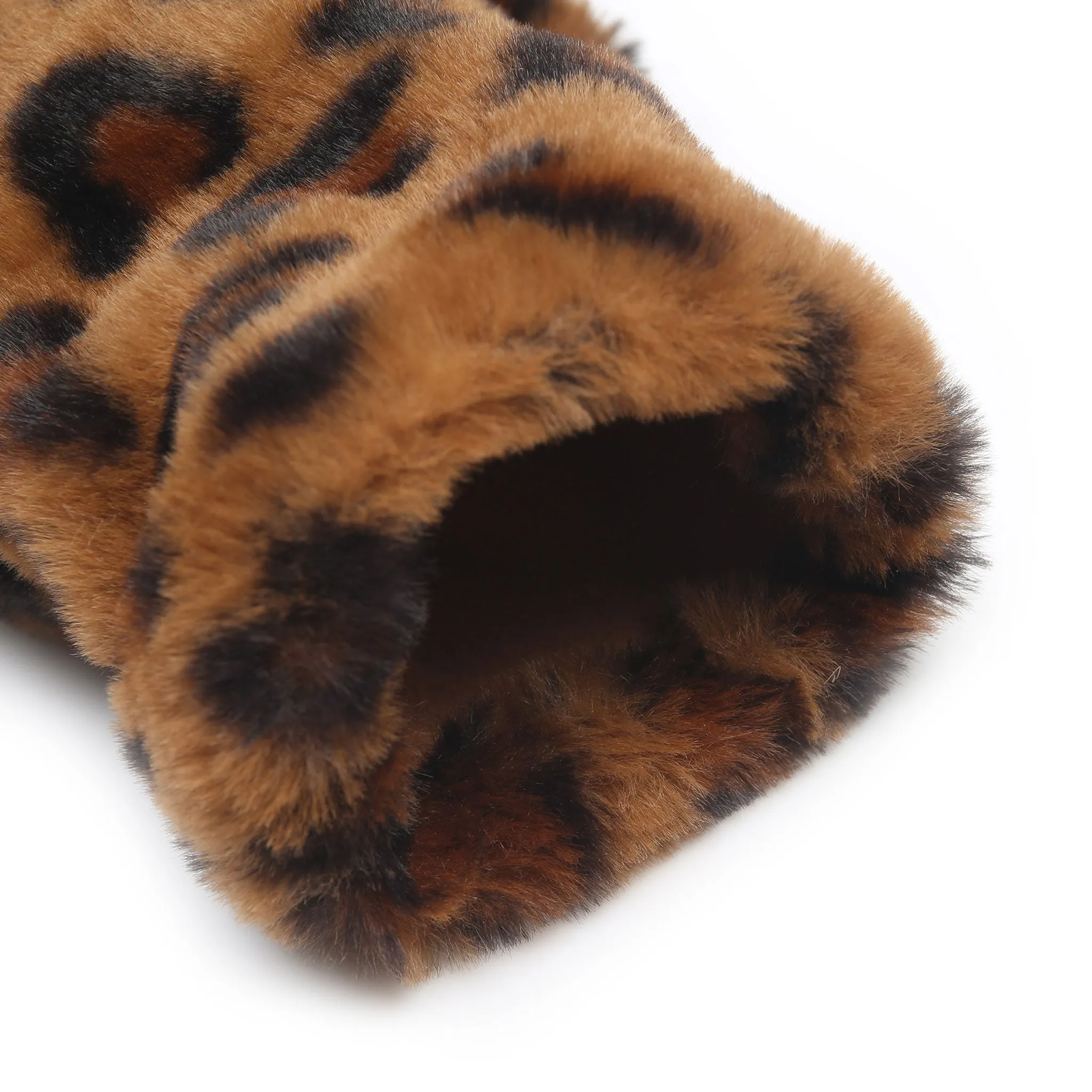 Women’s Fingerless Faux Fur Mittens